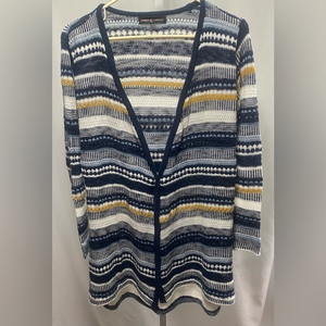 Almost Famous Crochet look,‎ open front Cardigan size small